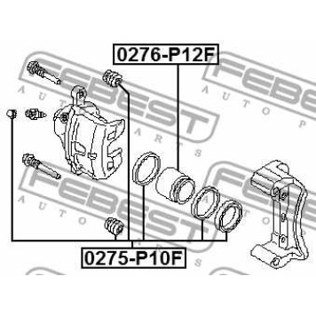 Ремкомплект суппорта тормозного переднего подходит для NISSAN PRIMERA P10 1990.02-1995.08 [JP] <b>FEBEST 0275-P10F</b>-1