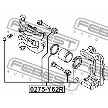 Ремкомплект тормозного суппорта FEBEST 0275-Y62R-2