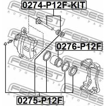 Поршень корпуса скобы тормоза FEBEST 0276-P12F