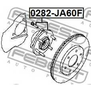 Ступица колеса FEBEST 0282-JA60F