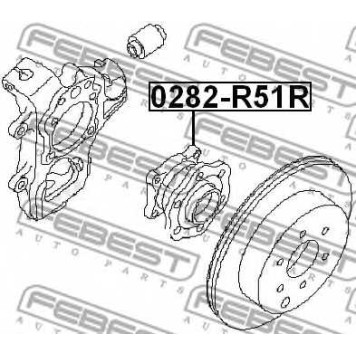 Ступица колеса FEBEST 0282-R51R-1