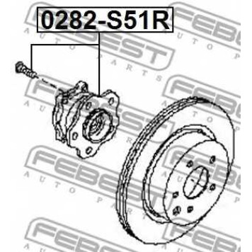 Ступица колеса FEBEST 0282-S51R