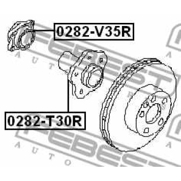 Ступица колеса FEBEST 0282-V35R-2