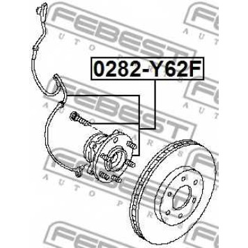 Ступица колеса FEBEST 0282-Y62F