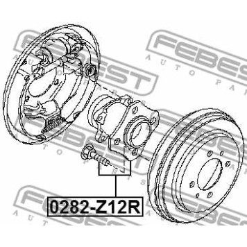 Ступица колеса FEBEST 0282-Z12R-1