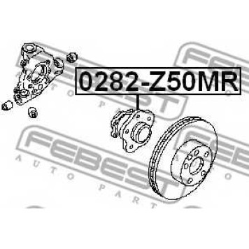 Ступица колеса FEBEST 0282-Z50MR