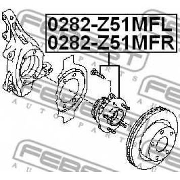 Ступица колеса FEBEST 0282-Z51MFL