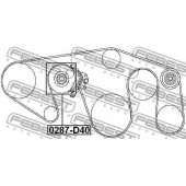 Натяжной ролик поликлинового ременя FEBEST 0287-D40