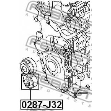 Натяжной ролик поликлинового ременя FEBEST 0287-J32
