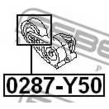 Натяжной ролик поликлинового ременя FEBEST 0287-Y50