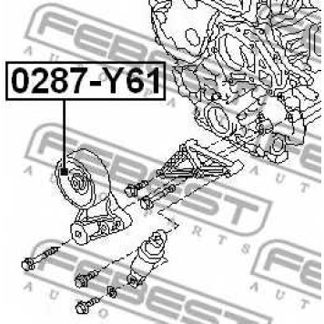 Натяжной ролик поликлинового ременя FEBEST 0287-Y61