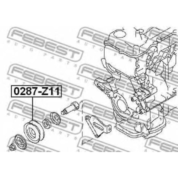 Натяжной ролик поликлинового ременя FEBEST 0287-Z11