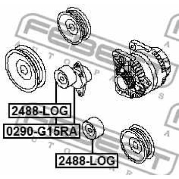 Натяжитель ремня FEBEST 0290-G15RA-2