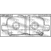 Колодки тормозные дисковые задний <b>FEBEST 0301-MRVR</b>