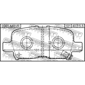 Колодки тормозные дисковые задний <b>FEBEST 0301-MRVR</b>