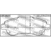 Колодки тормозные дисковые передний <b>FEBEST 0301-REF</b>