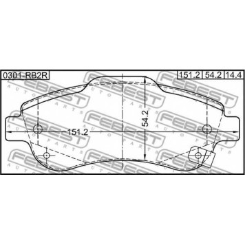 Колодки тормозные дисковые передний <b>FEBEST 0301-REF</b>