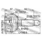 Шарнир приводного вала FEBEST 0310-022A50