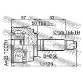Шарнир приводного вала FEBEST 0310-058A50