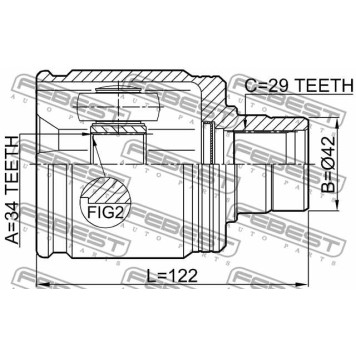 Шарнир приводного вала FEBEST 0311-ACC22RH-1