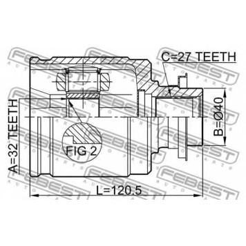 Шарнир приводного вала FEBEST 0311-CRVLH