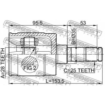 Шарнир приводного вала FEBEST 0311-GDLH