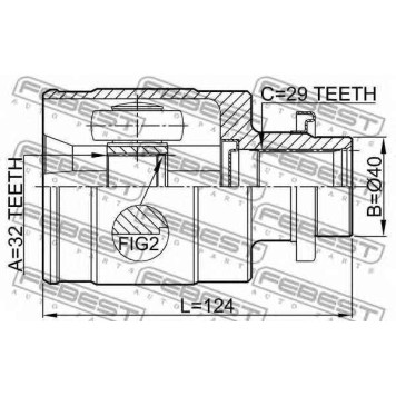 Шарнир приводного вала FEBEST 0311-YF4R-1