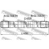 Приводной вал FEBEST 0312-RD1LH