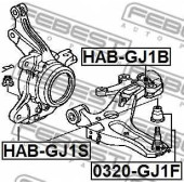 Несущий / направляющий шарнир FEBEST 0320-GJ1F