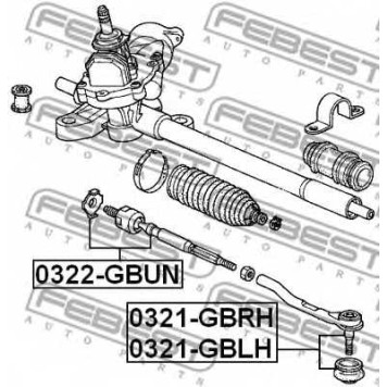 Наконечник поперечной рулевой тяги FEBEST 0321-GBLH
