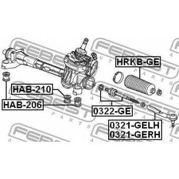 Наконечник поперечной рулевой тяги FEBEST 0321-GERH-1