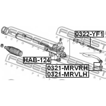Наконечник поперечной рулевой тяги FEBEST 0321-MRVRH-1