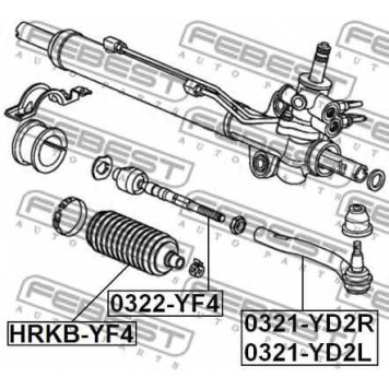 Наконечник поперечной рулевой тяги FEBEST 0321-YD2L