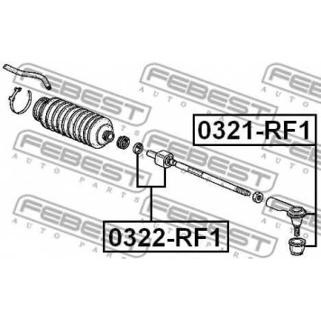 Осевой шарнир рулевой тяги FEBEST 0322-RF1