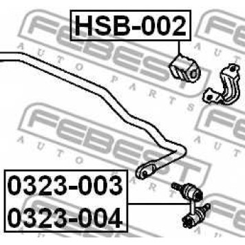 Тяга / стойка стабилизатора FEBEST 0323-003-1