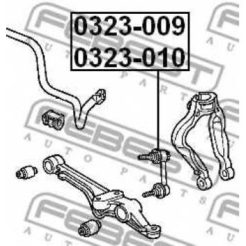 Тяга / стойка стабилизатора FEBEST 0323-009