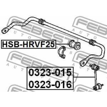 Тяга / стойка стабилизатора FEBEST 0323-016
