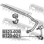 Тяга / стойка стабилизатора FEBEST 0323-021