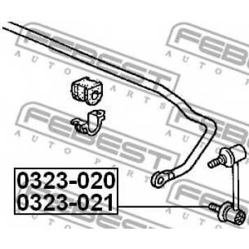 Тяга / стойка стабилизатора FEBEST 0323-021