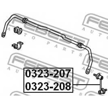 Тяга / стойка стабилизатора FEBEST 0323-207