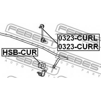 Тяга / стойка стабилизатора FEBEST 0323-CURL-1