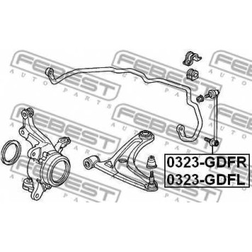 Тяга / стойка стабилизатора FEBEST 0323-GDFL