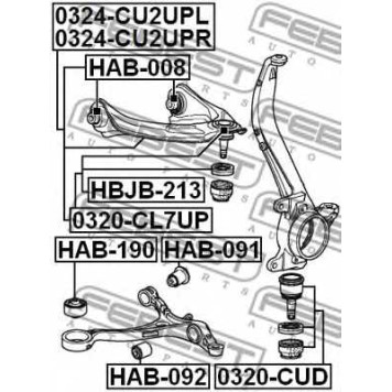 Рычаг независимой подвески колеса FEBEST 0324-CU2UPR-1