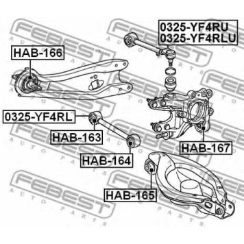 Рычаг независимой подвески колеса FEBEST 0325-YF4RL