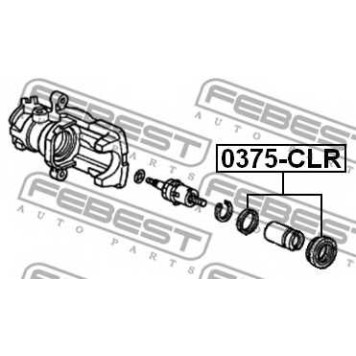 Ремкомплект тормозного суппорта FEBEST 0375-CLR