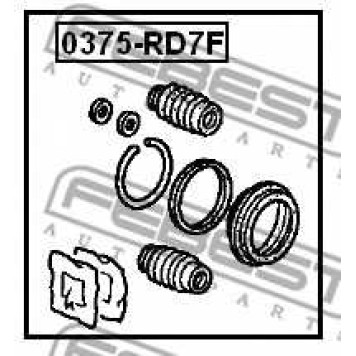 Ремкомплект тормозного суппорта FEBEST 0375-RD7F-1