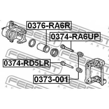 Поршень корпуса скобы тормоза FEBEST 0376-RA6R-1