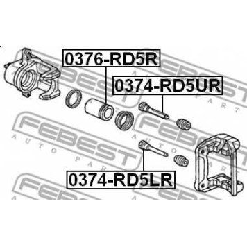 Поршень корпуса скобы тормоза FEBEST 0376-RD5R