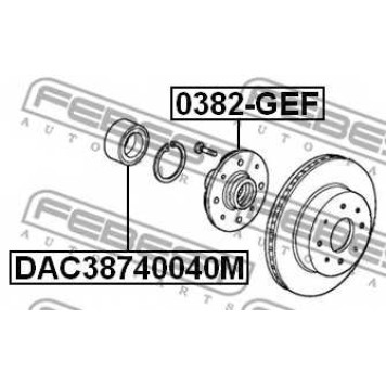 Ступица колеса FEBEST 0382-GEF