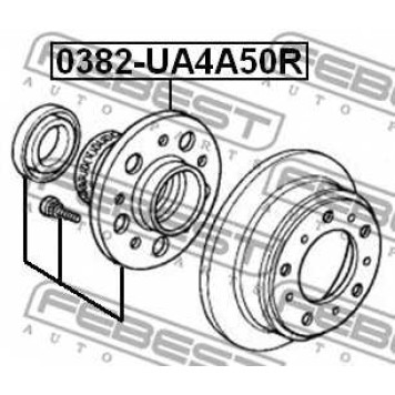 Ступица колеса FEBEST 0382-UA4A50R